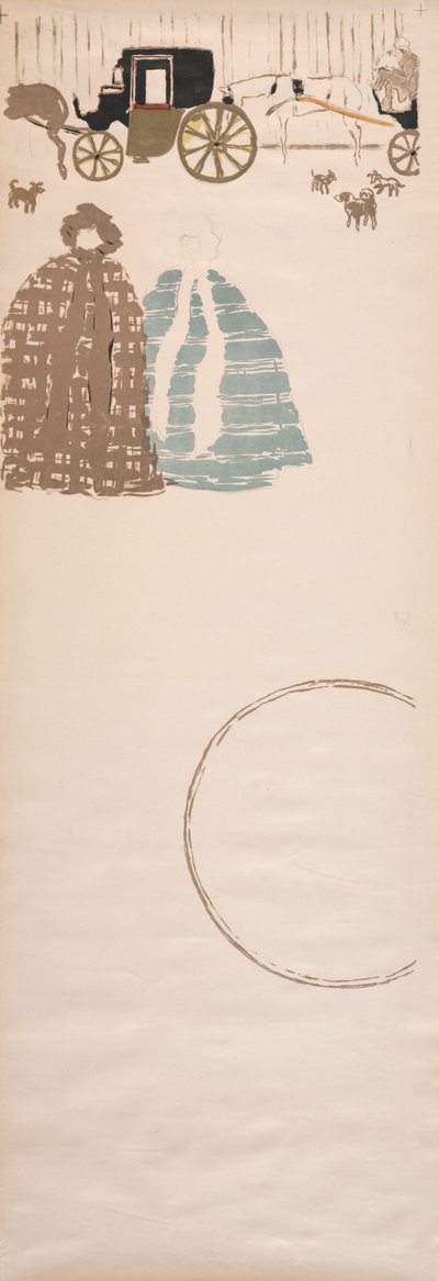 Nursemaids Promenade, Frieze of Carriages, 1895. tekijältä Pierre Bonnard