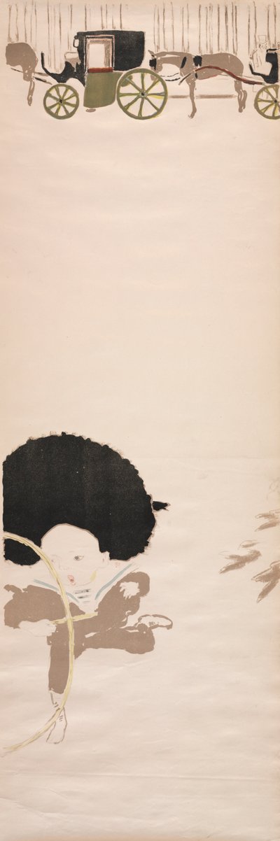 Nursemaids Promenade, Frieze of Carriages, 1895. tekijältä Pierre Bonnard