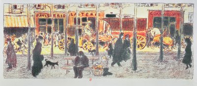 Parisian Boulevard, 1896 tekijältä Pierre Bonnard