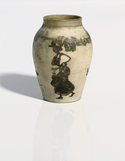 Pieni maljakko: katukuva, n. 1894-1895 (Intialainen muste lasittamattomassa maalatussa posliinikaiteessa) tekijältä Pierre Bonnard
