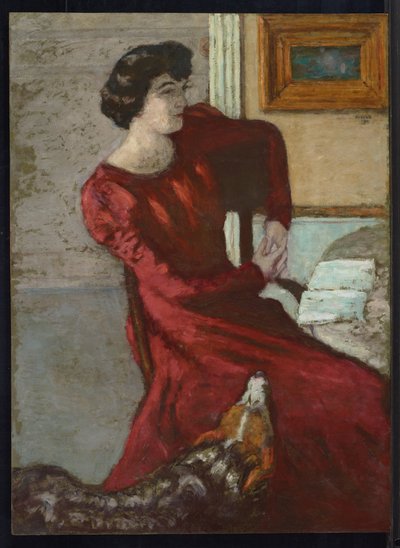 Muotokuva rouva Hesselistä eli naisesta punaisessa, 1901 tekijältä Pierre Bonnard