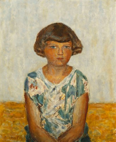 Nuoren tytön muotokuva; Nuoren tytön muotokuva, n. 1924 (öljy kankaalle) tekijältä Pierre Bonnard