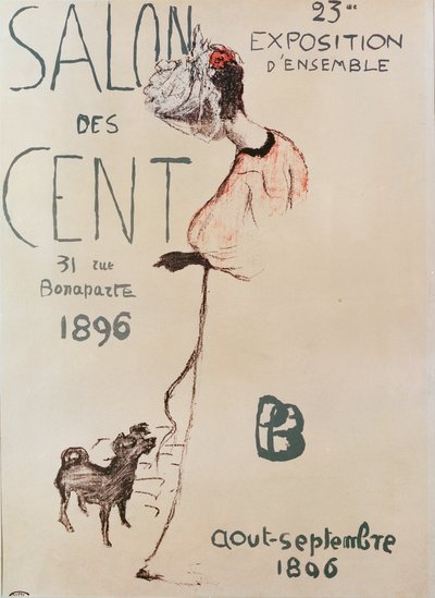 Juliste, joka mainostaa Salon des Centin 23. näyttelyä, 1896 tekijältä Pierre Bonnard