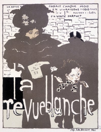 La Revue blanchen lehdistöjuliste. Kuvitus Pierre Bonnard (1867 - 1947) tekijältä Pierre Bonnard