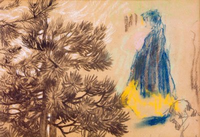 Opiskelijat: Nadelbaum, Mädchen im Kapuzenmantel, Porträt eines Mannes tekijältä Pierre Bonnard