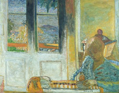Ranskalaiset ikkunat tai Morning in Le Cannet, 1933 tekijältä Pierre Bonnard