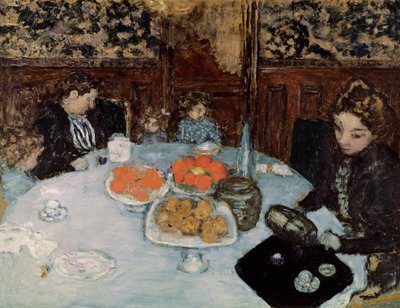 Lounas, 1899 (öljy pahville) tekijältä Pierre Bonnard