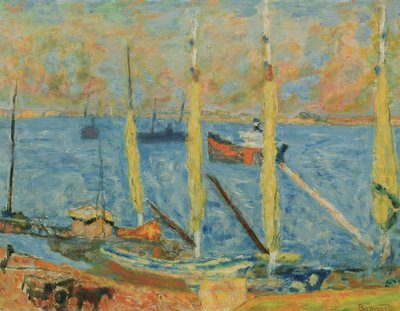 St. Tropezin satama, 1930 tekijältä Pierre Bonnard