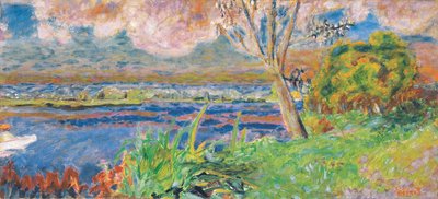 Seine Vernonissa, n. 1923 (öljy kankaalle) tekijältä Pierre Bonnard