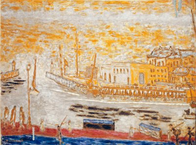 Trouville poistumassa satamasta Pierre Bonnardin maalaus (1867-1947) 1938-1945 Koko 77x103 cm Pariisi, kansallinen modernin taiteen museo tekijältä Pierre Bonnard