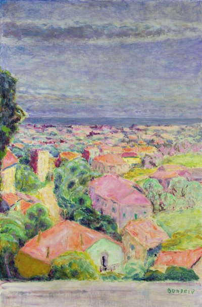Näkymä Cannetista, n. 1940 (öljy kankaalle) tekijältä Pierre Bonnard