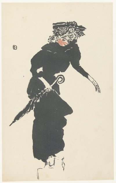 Nainen sateenvarjolla Femme au sateenvarjo tekijältä Pierre Bonnard