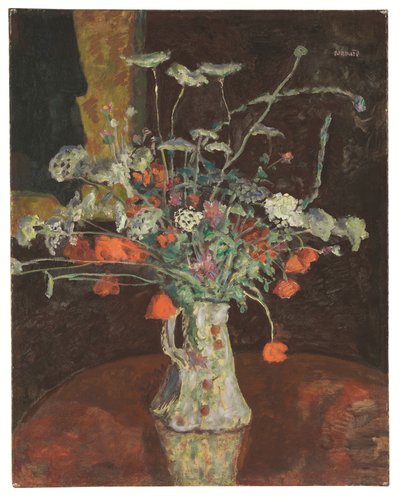 Villivihanneksia, sateenvarjoja ja unikoita, noin 1912 (öljy kankaalle). tekijältä Pierre Bonnard