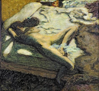 Nainen makuulla sängyllä tai laiska nainen tekijältä Pierre Bonnard