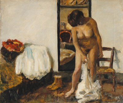 Nainen riisuminen; Vaimo riisuutumassa tekijältä Pierre Bonnard
