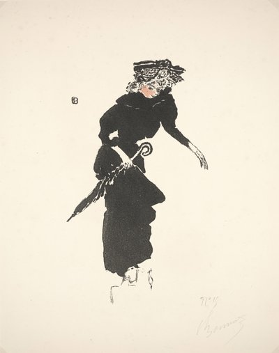 Nainen, jolla on sateenvarjo tekijältä Pierre Bonnard