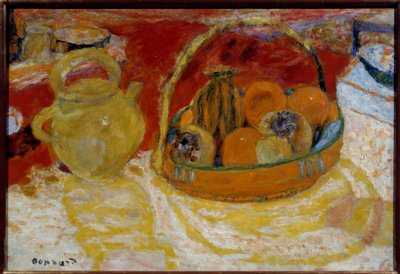 Keltainen ja punainen asetelma. Pierre Bonnardin maalaus (1867-1947) tekijältä Pierre Bonnard