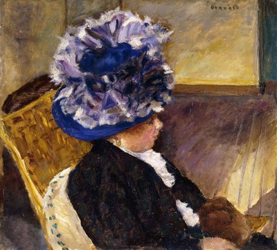 Nuori nainen sinisessä hatussa; Nuori nainen sinisessä hatussa tekijältä Pierre Bonnard