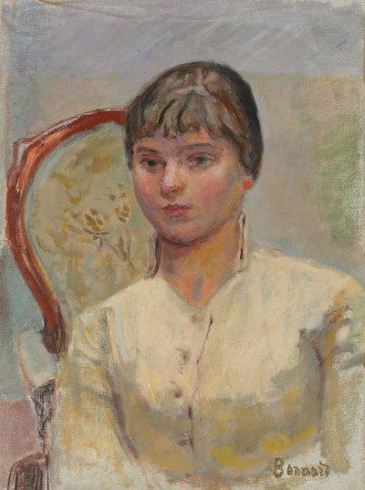 Nuori nainen nojatuolissa (tutkimus); Nuori nainen nojatuolissa (tutkimus), n. 1916 (öljy kankaalle) tekijältä Pierre Bonnard