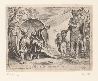 Aleksanteri Suuri ja Diogenes tekijältä Pierre Brebiette