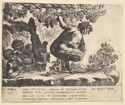 Satyyrien syntymä, 1610-42. tekijältä Pierre Brebiette