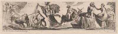 Satyr ajaa paria vuohia tekijältä Pierre Brebiette