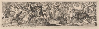 Satyrs ja Putti leikkivät eläinten kanssa tekijältä Pierre Brebiette