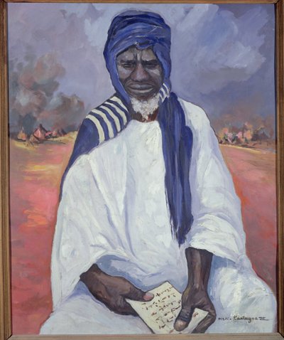 Amami Samori Touren (n. 1830-1900) muotokuva (öljy kankaalle) tekijältä Pierre Castagnez