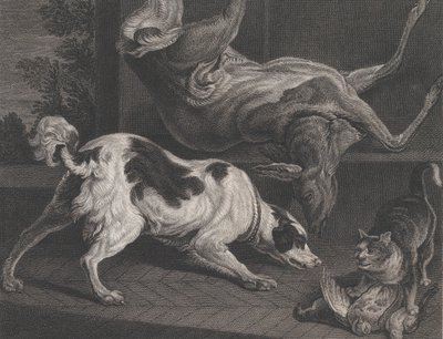 Koirat ja asetelmat, 1778 tekijältä Pierre Charles Canot