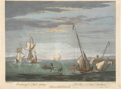 Ilta tai auringonlasku tekijältä Pierre-Charles Canot