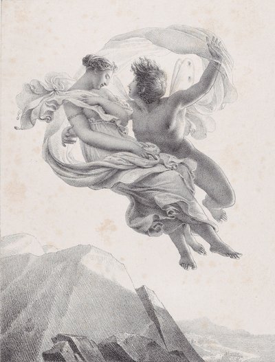Zephyr ja Psyche Zepir ja Psyche, 1820-23. tekijältä Pierre Claude François Delorme