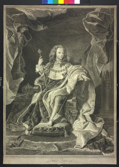 Ranskan kuningas Ludvig XV tekijältä Pierre Drevet