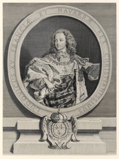 Ludvig XV, Ranskan kuningas (1710-1774) tekijältä Pierre Drevet