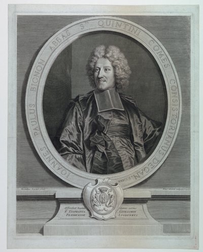 St. Quentinin apottin Jean Paul Bignonin muotokuva tekijältä Pierre Drevet