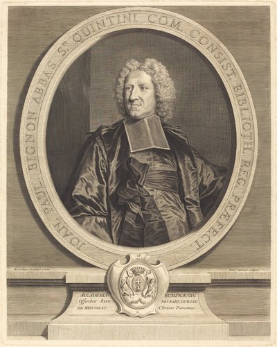 Jean Paul Bignon, St. Quentinin apotti tekijältä Pierre Drevet after Hyacinthe Rigaud