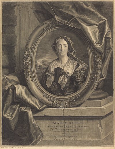 Maria Serre, Mater Hyacinth Rigaud tekijältä Pierre Drevet after Hyacinthe Rigaud