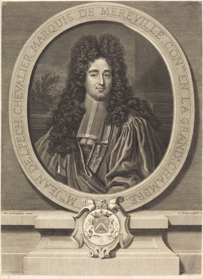 Jean Delpech, Merevillen markiisi tekijältä Pierre Drevet after Nicolas de Largillierre