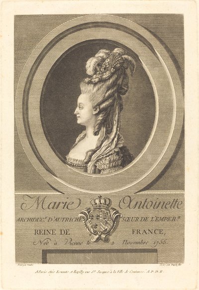 Marie Antoinette tekijältä Pierre Dupin II after Carle Van Loo