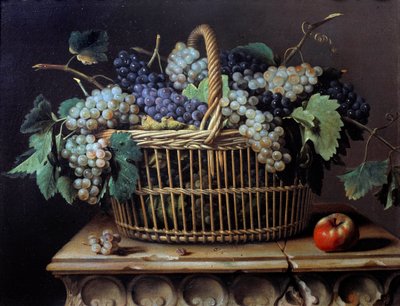 Rypäletertun asetelma korissa Pierre Dupuis