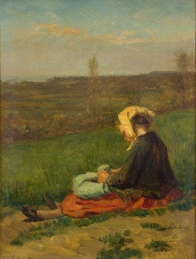 "Lapsi pellolla", 1871 tekijältä Pierre Edouard Frere