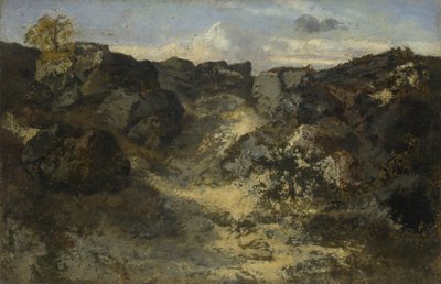 Kalliomaisema, c. 1840 tekijältä Pierre Etienne Theodore Rousseau