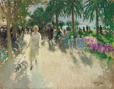 La Croisette, Cannes (öljy kankaalle) tekijältä Pierre Eugene Montezin