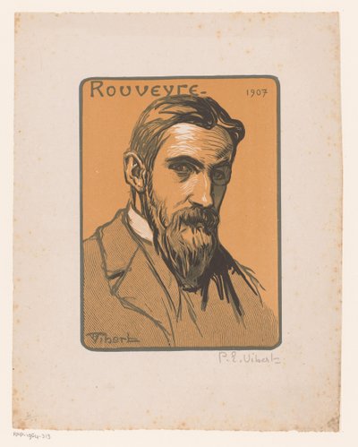 André Rouveyren muotokuva Rouveyre (otsikko esineessä) tekijältä Pierre Eugène Vibert (signed by artist)