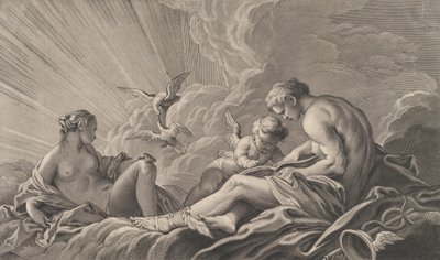 Merkuriuksen ohjeistama rakkaus, 1700-luku. tekijältä Pierre François Basan