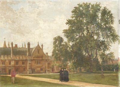 Magdalen Collegen tiloissa, Magdalen Fellowsin muotokuvia: pastori T. H. T. Hopkins, pastori H. R. Bramley, pastori J. Rigaud ja pastori H. F. Garnsey, 1882 tekijältä Pierre François Joseph Tonneau