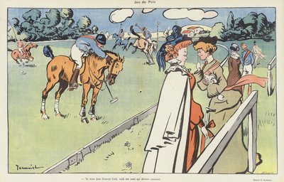 Polo-peli. Kuvitus Le Rirelle tekijältä Pierre Georges Jeanniot