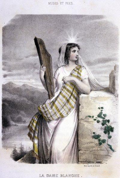 Valkoinen nainen - teoksessa "Mytologiset naiset", kirjoittaneet Mery ja Foelix, ill. G. Staal, toim. kirjoittanut Gouet tekijältä Pierre Gustave Eugene Staal