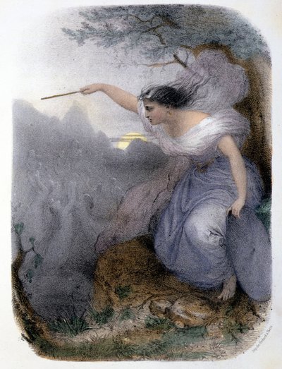 The Fairy Willis - teoksessa "Mytologiset naiset", kirjoittaneet Mery ja Foelix, ill. G. Staal, toim. kirjoittanut Gouet tekijältä Pierre Gustave Eugene Staal