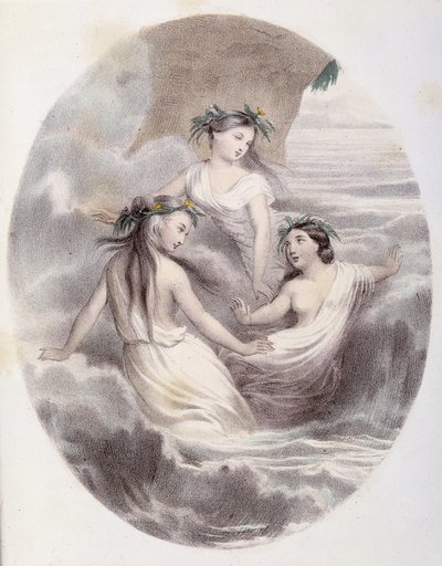 Les Ondines - teoksessa "Les Femmes mythologiques", piirustukset G. Staal, Mery ja Cte ​​Foelix, toim. G. de Gouet tekijältä Pierre Gustave Eugene Staal
