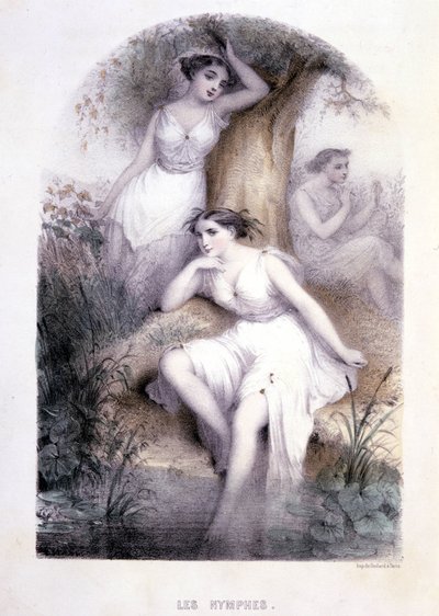 Nymfit - teoksessa "Mytologiset naiset", G. Staalin piirustukset, Mery ja Cte ​​Foelix, toim. G. de Gouet tekijältä Pierre Gustave Eugene Staal